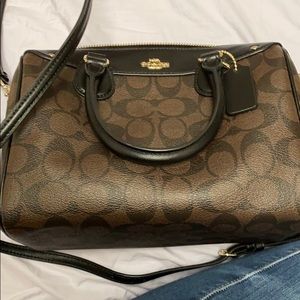 COACH signature canvas bucket style crossbody